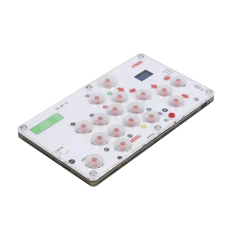 VO-17 ボタンミニアーケードコントローラファイトスティックゲームコントローラスクリーン部品アクセサリー付きヒットボックス PC/PS4 に適合