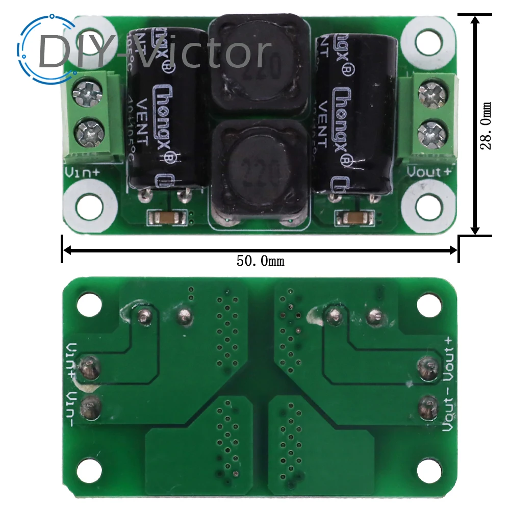 0-50V 2-4A DC power supply filter board Class D power amplifier Interference suppression board car EMI Industrial control panel