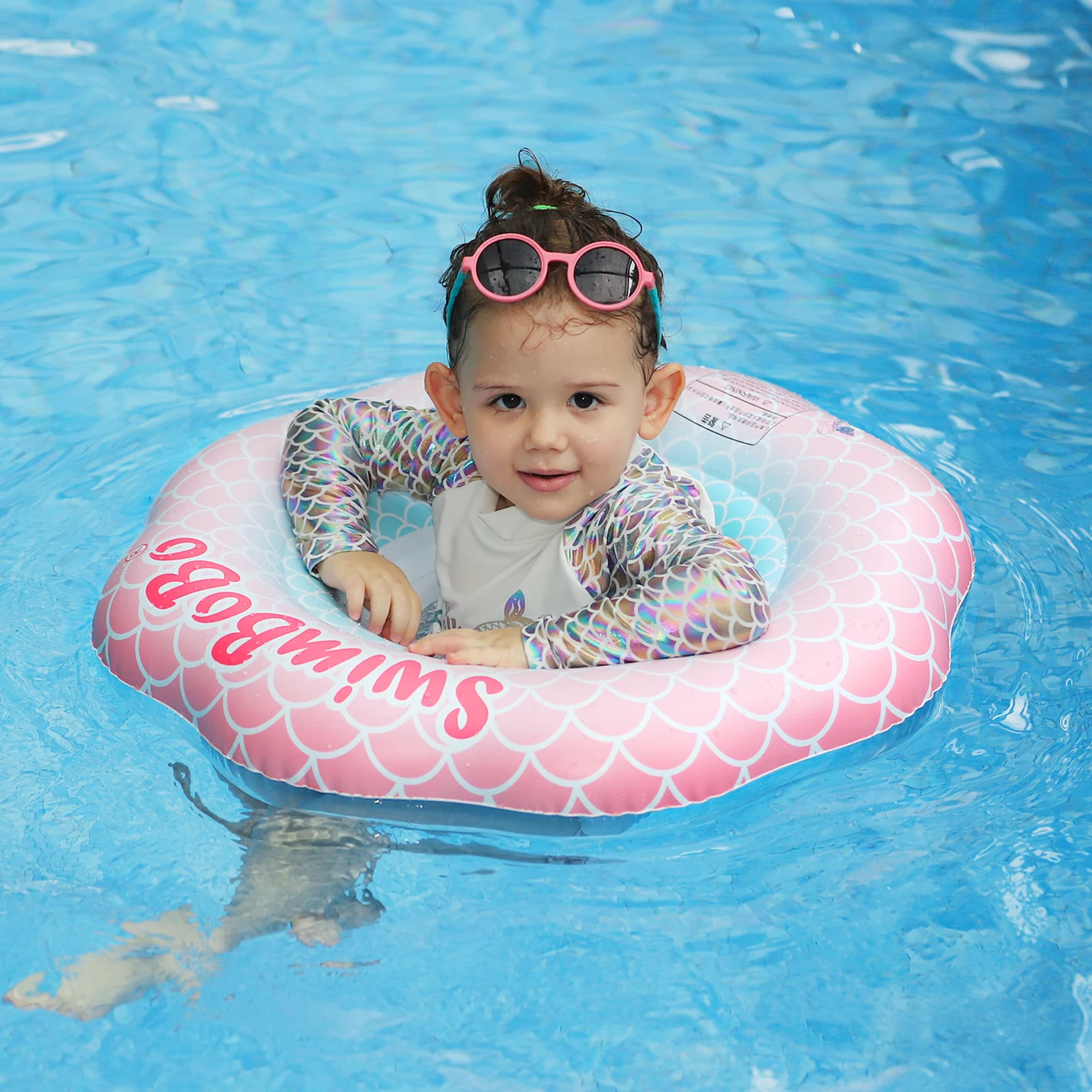 

Swimbobo Pink And Blue Baby Seat Floating Ring Water Toy Children Thicken PVC Inflatable Swimming Rings For Pool Summer Portable