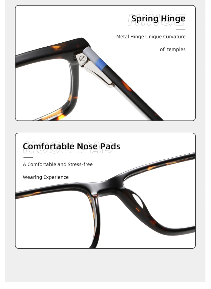 BEMORE Rectangle Alloy Prescription Progressive Women's Glasses Photochromic Anti Blue Light Myopia Optical Eyeglasses