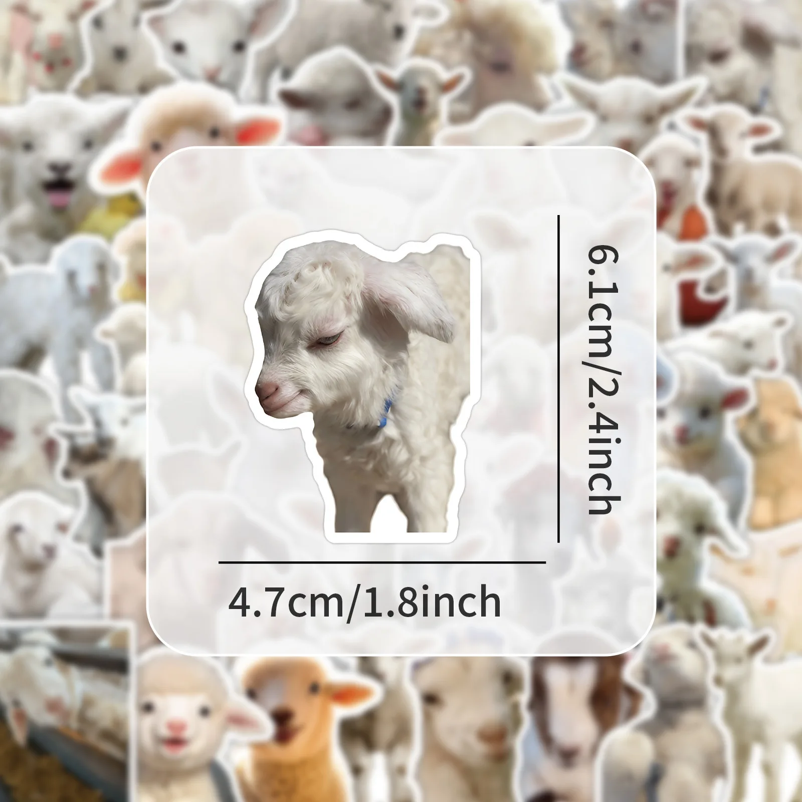 50 Uds. De pegatinas de grafiti de ovejas y animales, divertidas y creativas, decorativas, para monopatín, equipaje, escritorio, estantería, calcomanía impermeable, juguete para niños