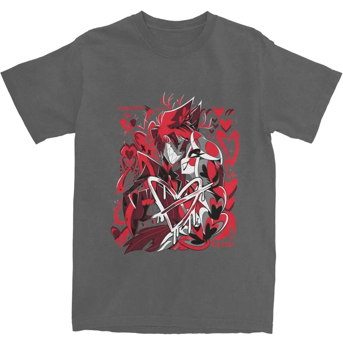 heavyweight Informal New Arrival vintage Hazbins Hotels Charlie Alastor Love Apparel Shirts Me Funny 100%  Graphic Printing image 4