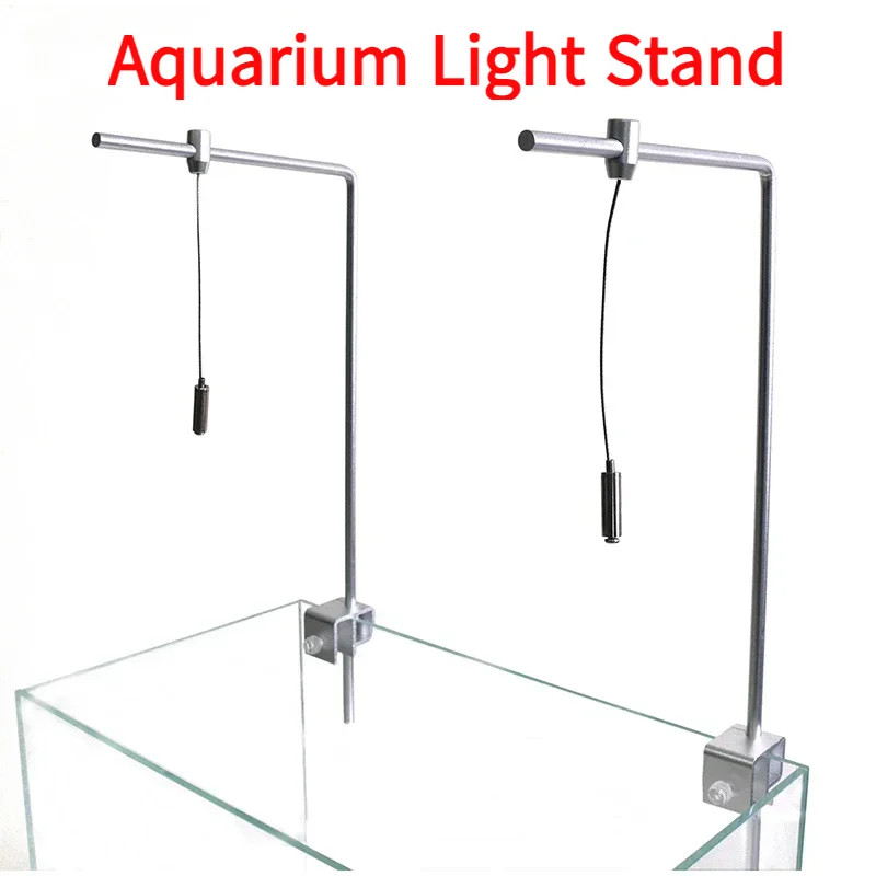 Fish Tank Light Stand Holder Aquarium Water Grass Hanger Light Fixture Bracket Adjustable Height Feeding Fish Tool Accessories