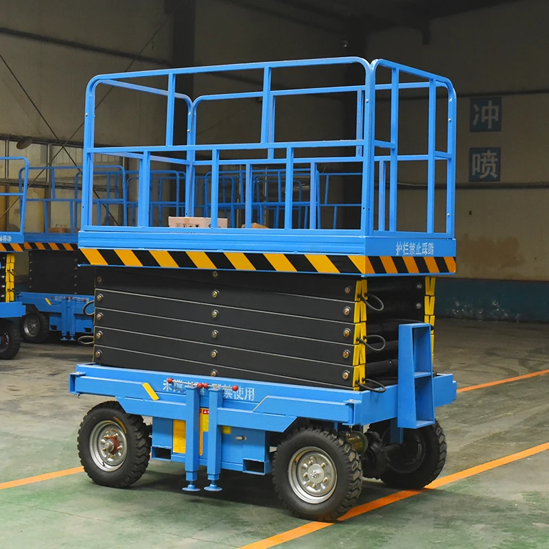 New Mobile Manual 4m-18m Hydraulic Electric Scissor Lift Table Work lift Platform electric lifting platform Construction Lifters