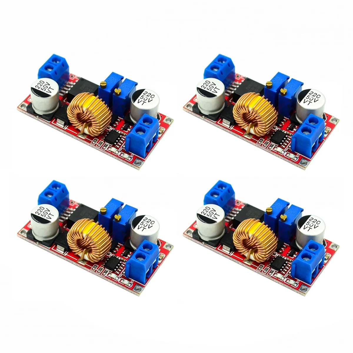 4pcs XL4015 5A DC to DC Power Converter 4-38V to 1.25-36V CC CV LED Driver Charging Board Lithium Charger Module