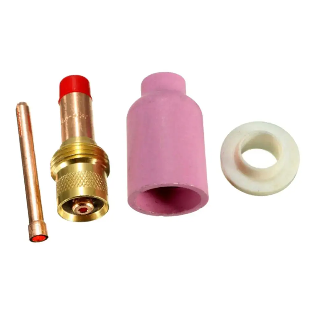 

Set of 4 TIG Stubby Gas Lens Ceramic Nozzle And Cup Kits for