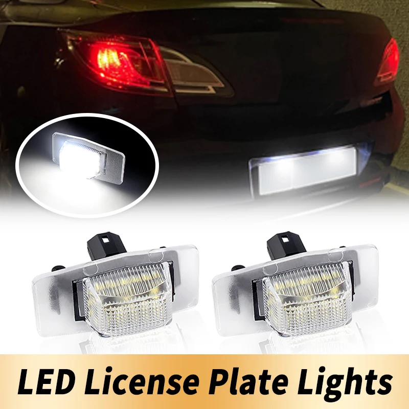 2PCS Canbus Fit Mazda 323 MX-5 NB MPV MK II Tribute Ford Escape Mercury Mariner White LED License Number Plate Light Lamps