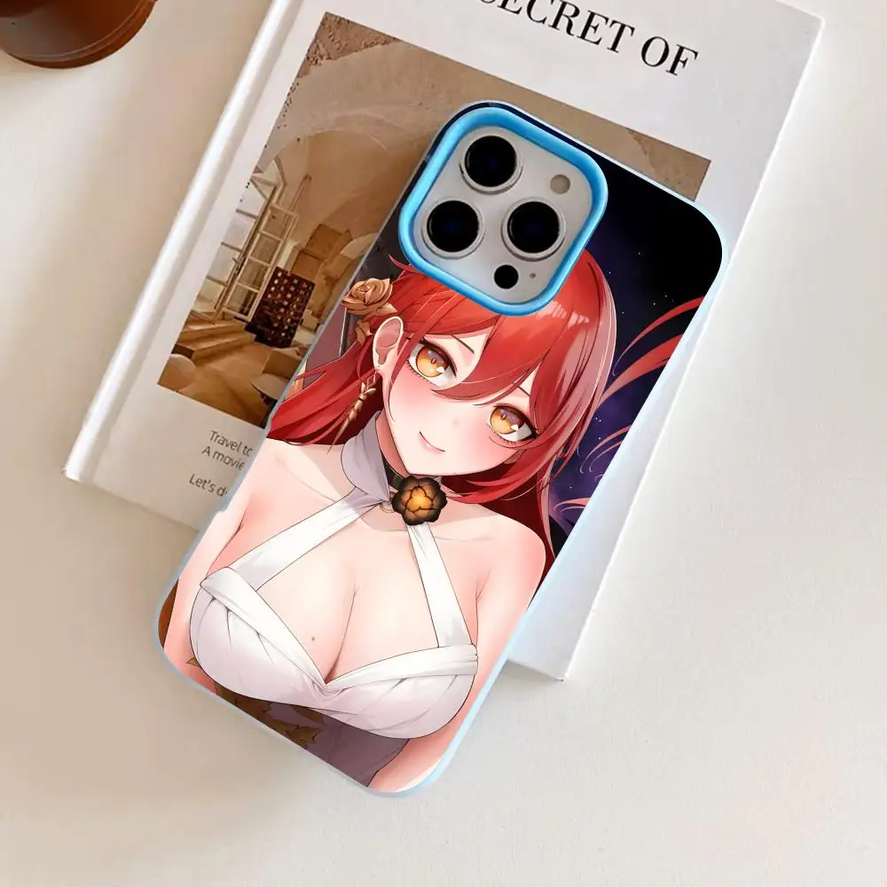 

Чехол HSR Himeko Jelly двухслойный, светло-голубой, для iPhone 17 16 15 14 13 12 11 Air Pro Max Plus, защитный