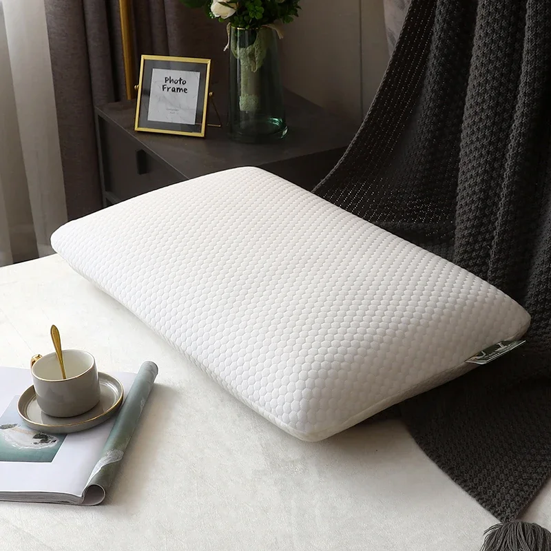 FAMCX GJILY Travesseiro Natural Puro, Capa De Cama De Látex Orgânico, Decoração De Rebound Lento Interior, Tailândia Remedial Pescoço Sono