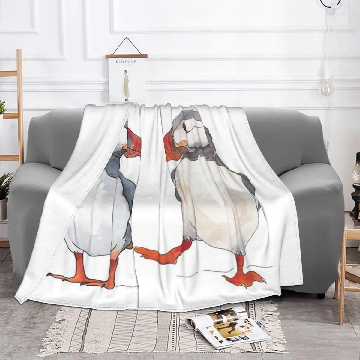 Pssstt Wanna Dance Sweet Puffin Friends Anime Blanket Quilt For Bed Winter Warm Blanket Throw Blanket