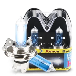 2pcs H4 55W 100W Super Bright White Fog Lights Halogen Bulb High Power 12V 6000K Car Headlights Lamp Car Light Accessories