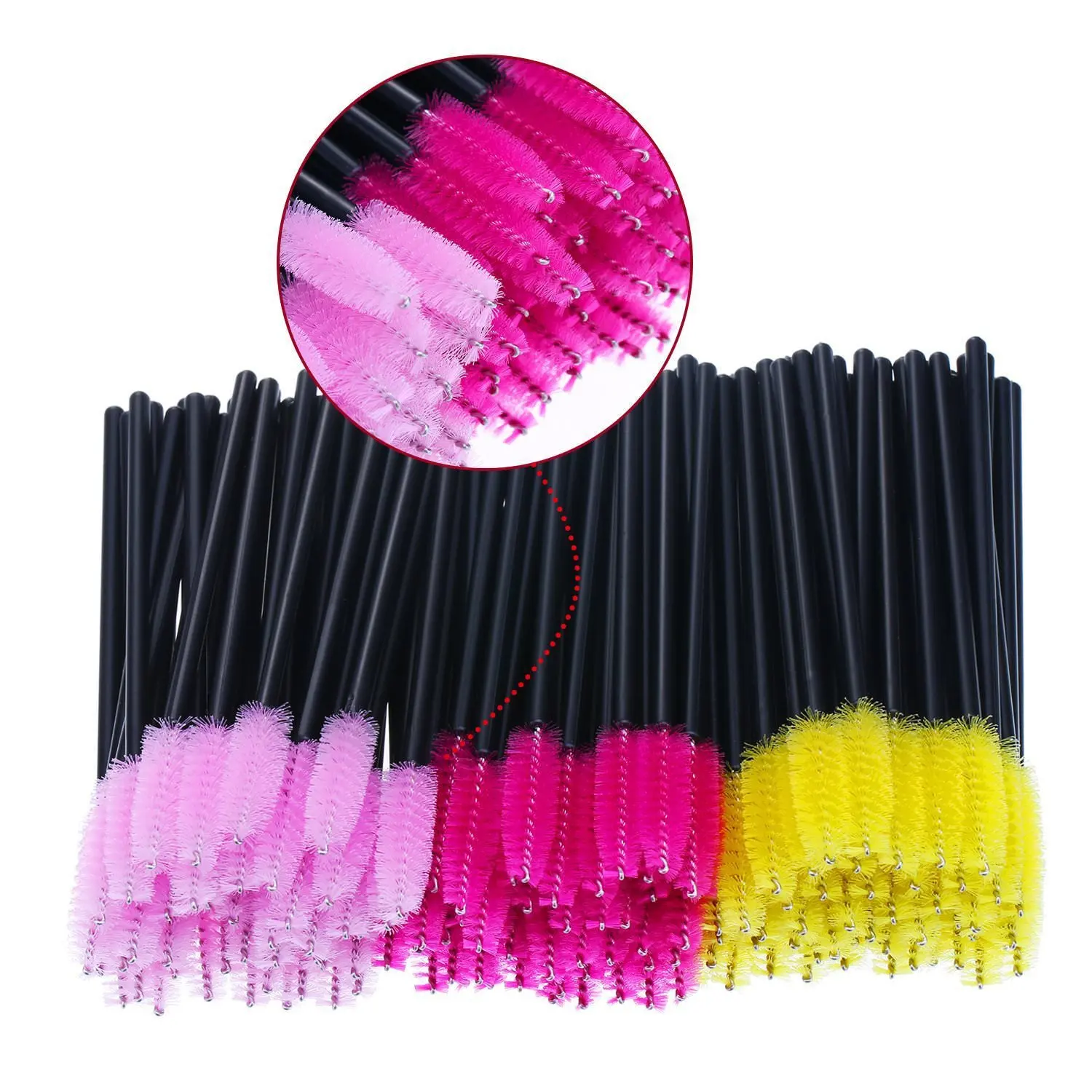 5/50/100pcs Solid Eyebrow Eyelash Brushes Disposable Applicator for Eyelash Extension Makeup Tool Mascara Wands