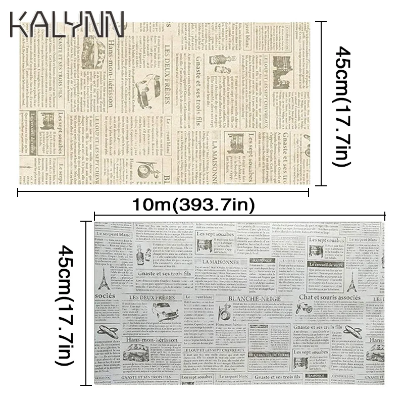 صحيفة قديمة ذاتية اللصق خلفية ، ملصقات صناعة يدوية ، بولي كلوريد الفينيل ورقة الاتصال ، خزائن كونترتوب ، جدار ديكور الأثاث ، 10 متر × 45 سنتيمتر #6