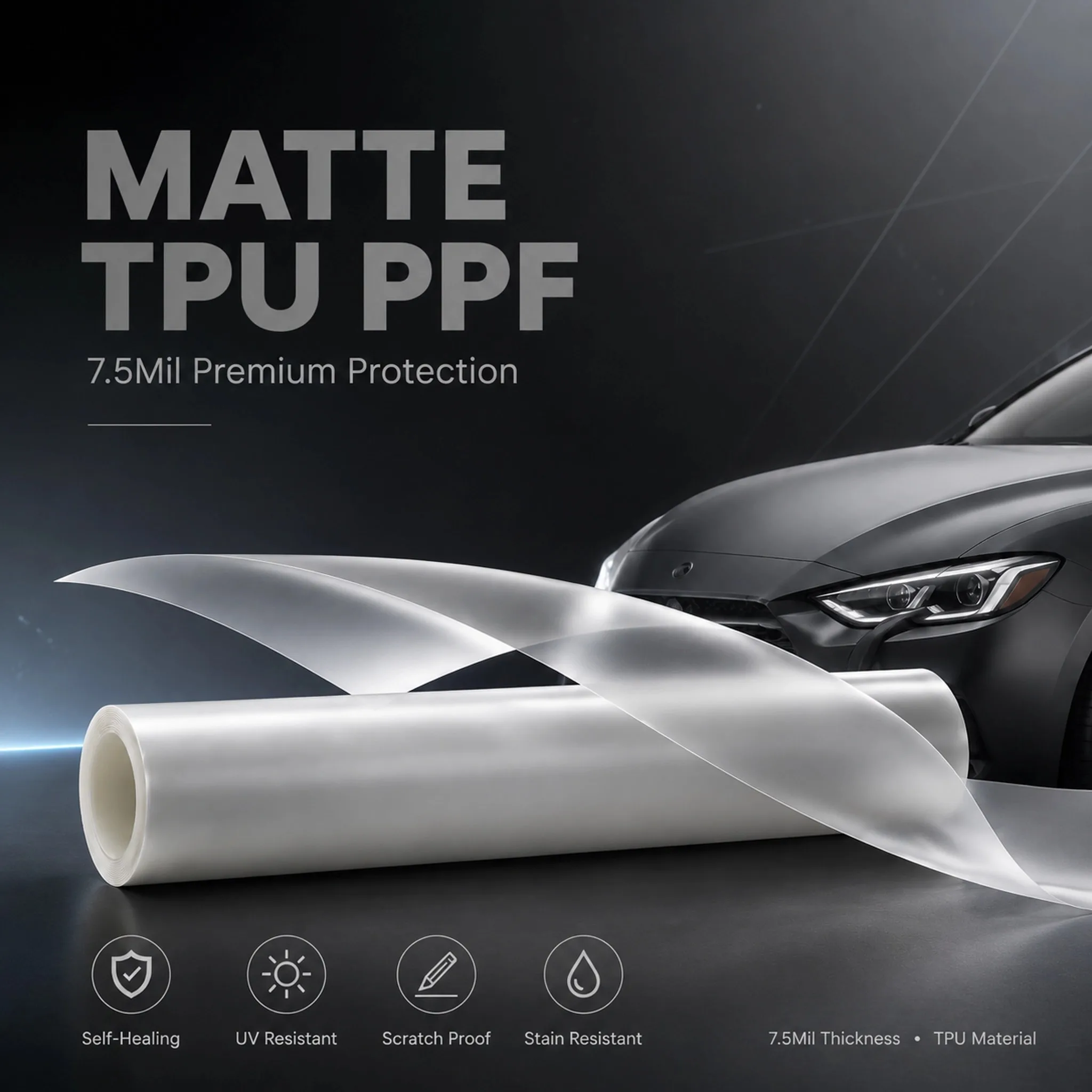 TPU Paint Protection Film Transparent Car Wrap Matte Self Healing PPF Anti Scratch Car Body Protection Auto Stickers