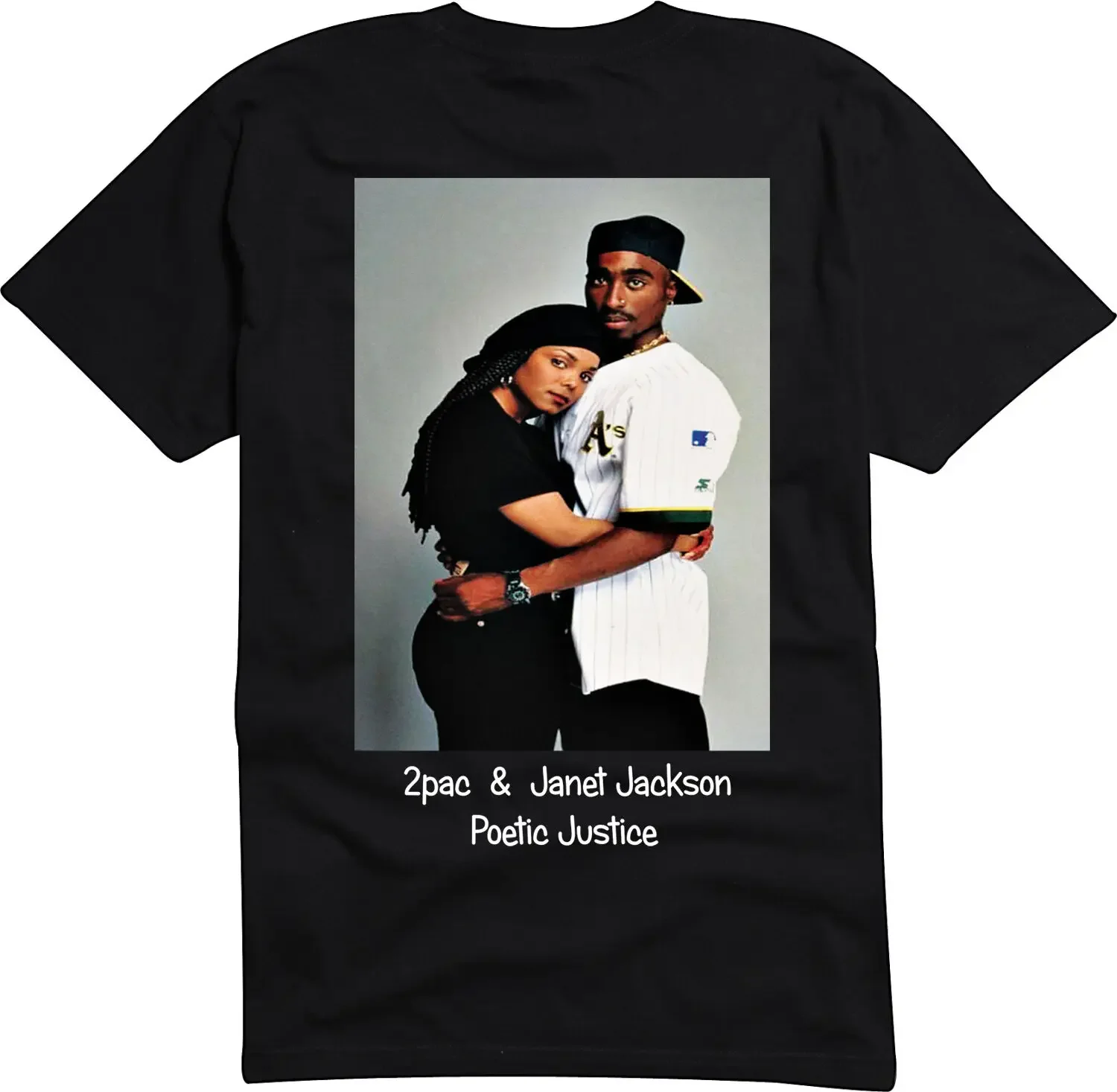 Tupac Shakur 2pac & Janet Jackson Poetic Justice T-Shirt 100% Cotton O-Neck Summer Short Sleeve Casual Mens T-shirt Size S-3XL