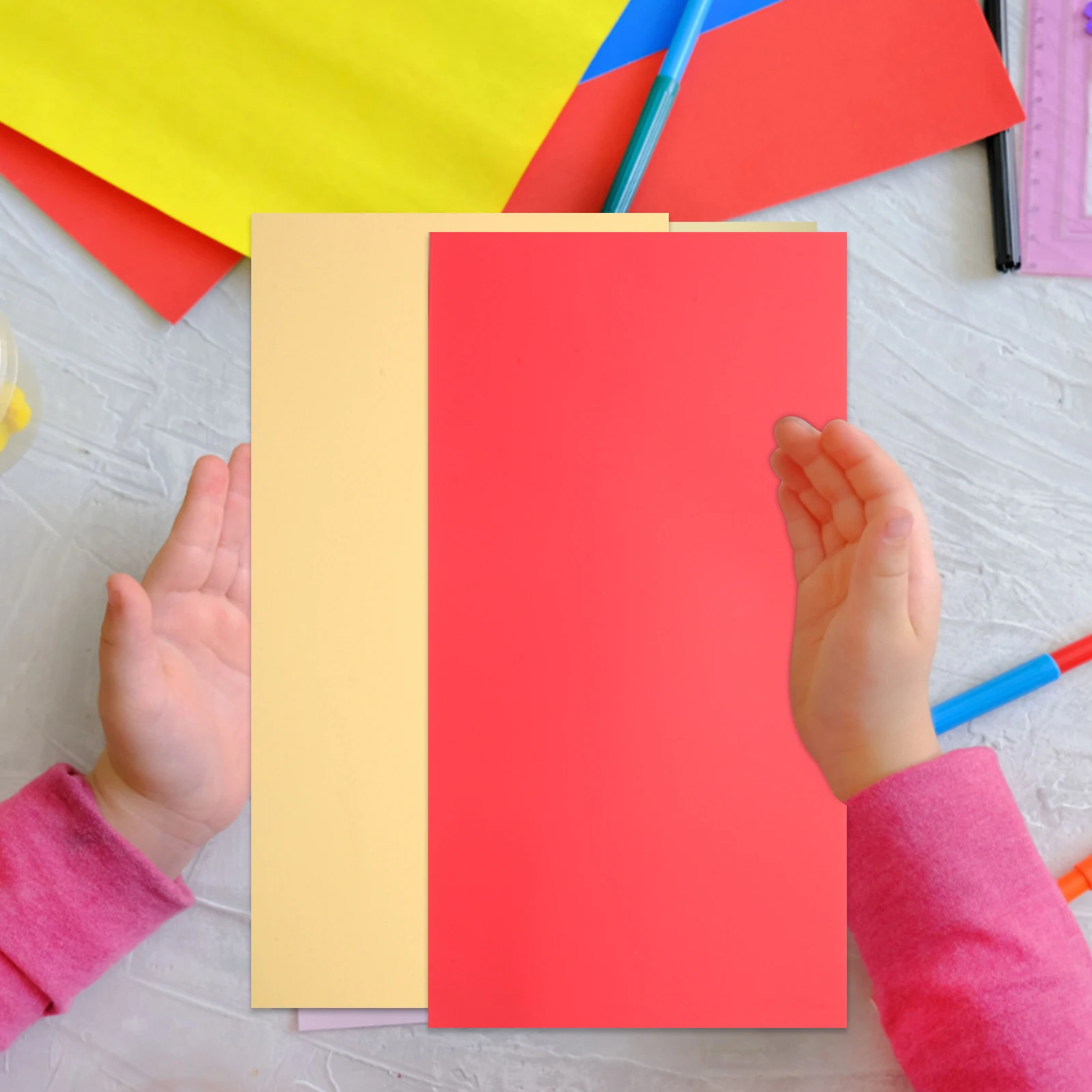 

60 Pcs Handbook Paper Jam Color Cardstock Colored Construction Single Sided Making Supplies Colorful Child