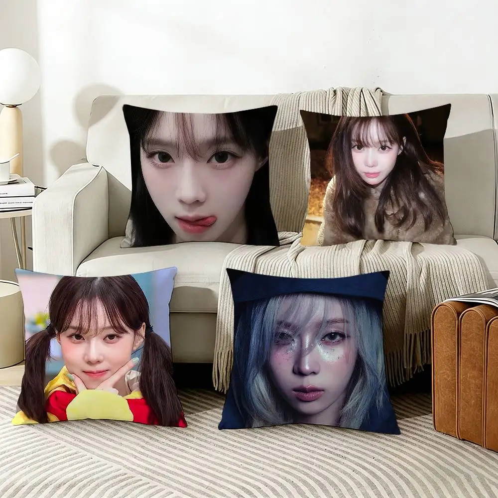 

W-Winter K-Kim M-MinjeongS Various Sizes Square Pillow Case For Car Home Bedchamber Decor