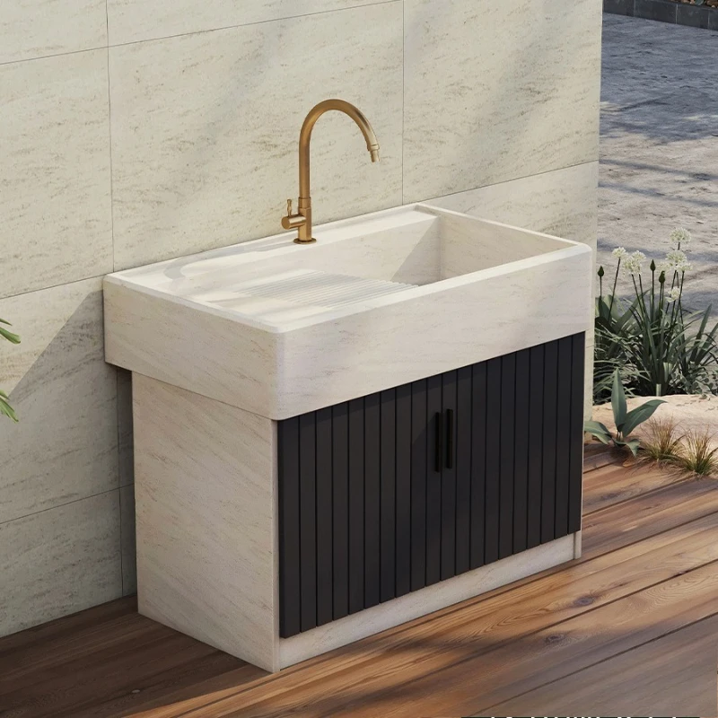 

Marble integrated laundry pool Outdoor household sink Garden sink Basin Outdoor