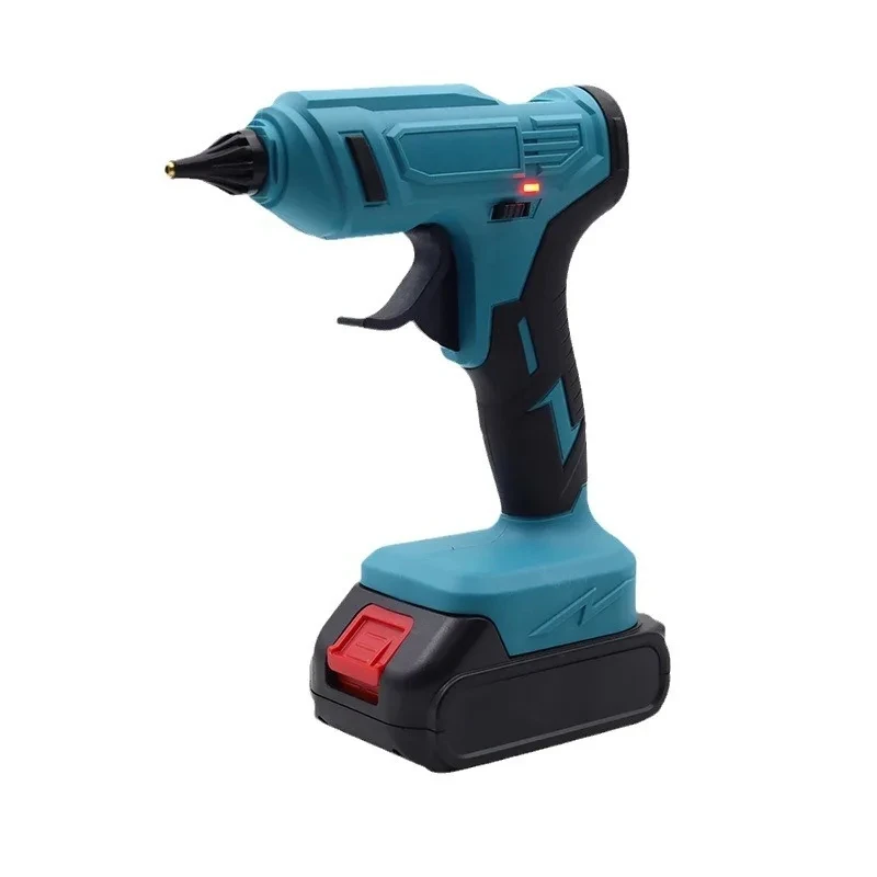 280°C 100W Cordless Hot Melt Glue Gun Rechargeable with 10PCS 11mm Glue Sticks for DIY Repair 18V Battery Tool