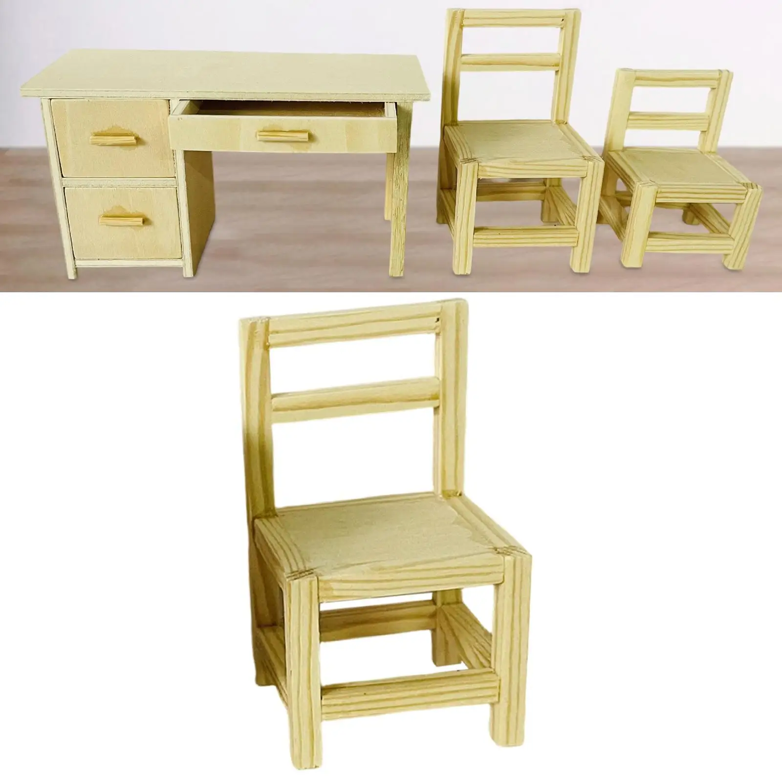 Poppenhuis houten meubilair poppenhuis woonkamer decor decoratieve realistische collectie voor poppenhuisdecoratie op schaal 1:12