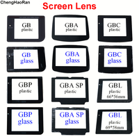12 models Plastic Glass Screen Lens For Gameboy For GB GBA SP GBC GBL GBP Lens Protector W/ Adhensive replacement repair parts
