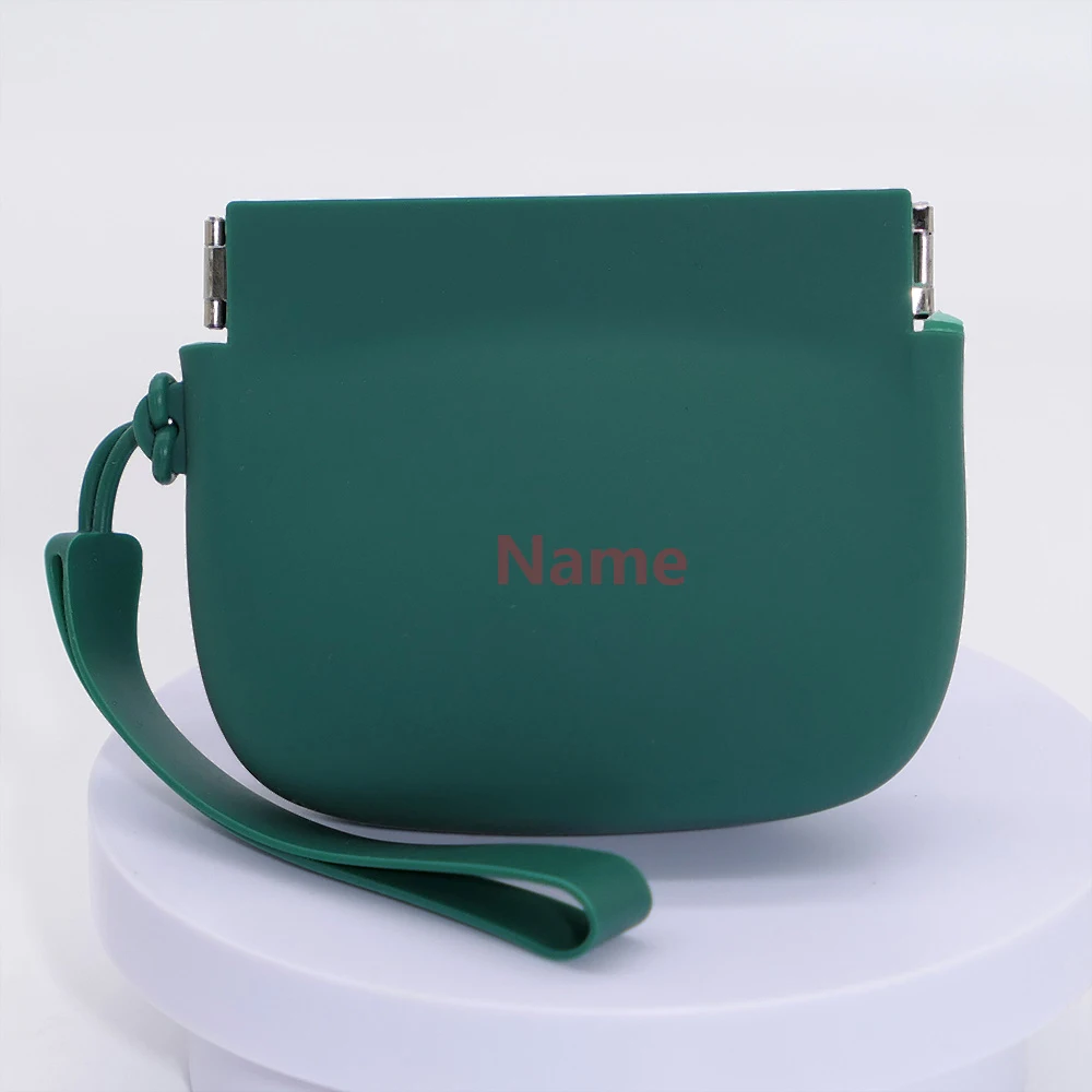 Free Name Printing Silicone Pacifier Storage Case with Metal Snap Closure - Holiday Gift