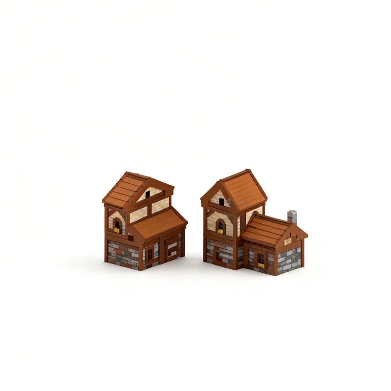 15519pcs MOC Creator Forest Houses Model Building Blocks Toy Christmas Gifts Construction Creative Display 3D Assemble Birthday
