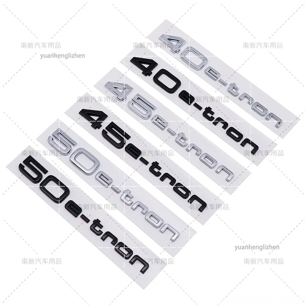 e-tron badge car stickers for Audi new pure electric 40 45 50 55 etron rear trunk refit displacement emblem logo car accessories