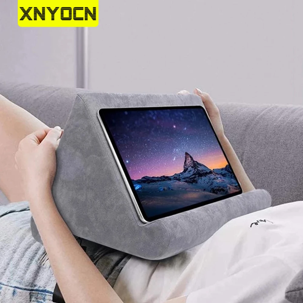 Xnyocn poduszka z gąbki stojak na tablet do iPada Samsung Huawei uchwyt na tablet podpórka pod telefon poduszka na łóżko Tablette uchwyt do czytania