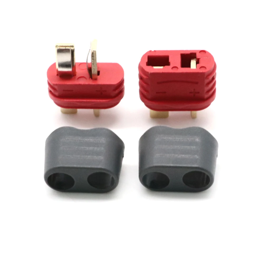 2/5/10pair/lot Amass T Plug Connector 40A High Current Connector With Protective Casing For Multi-axis Fixed-wing Model Aircraft