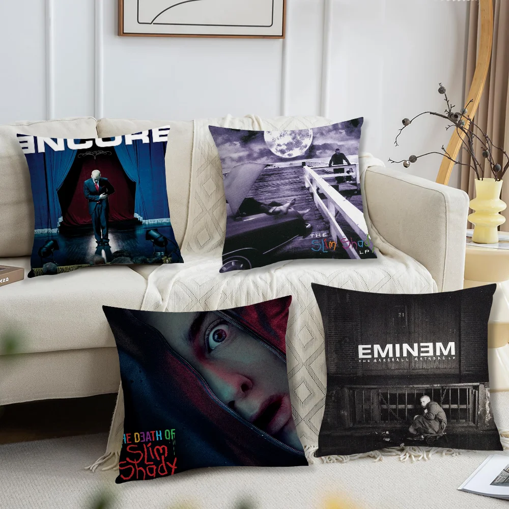 Rapper Eminem The Death of Slim Shady  cushion cover Accessories Square Cushion Room Bedroom Headboard Sofa Living Backrest Car