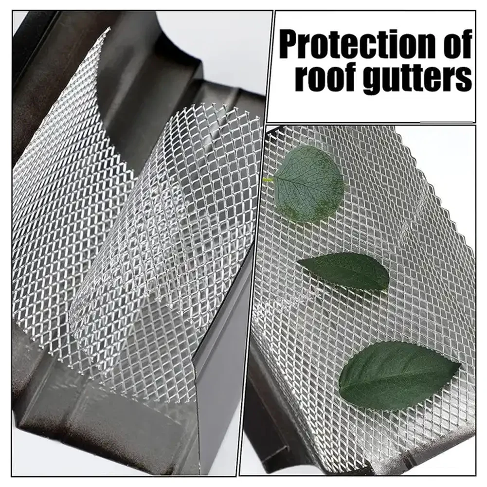 

Metal Mesh Aluminum Gutter Guard Leaf Guards For Gutters Mesh Guards Leaf Protector Anti-rust Anti-corrosion Gutter Covers