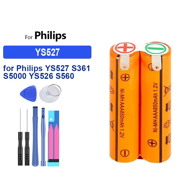 YS527 Battery for Philips YS527 AT610 AT620 S361 S5000 RQ360 RQ361 YS523 YS524 YS526 S560 S561 shaver razors