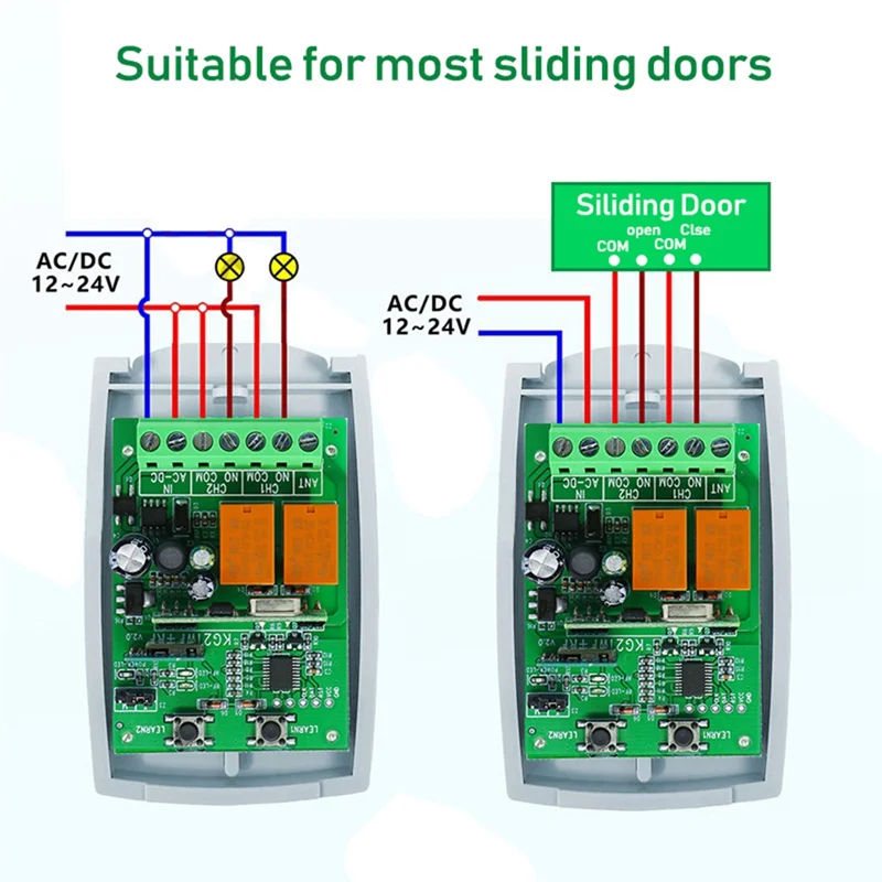 ABPR-Wifi RF Rolling Code Garage Gate Sliding Door Opener Tuya Smart Switch Wireless Remote Control 12V 24V Receiver