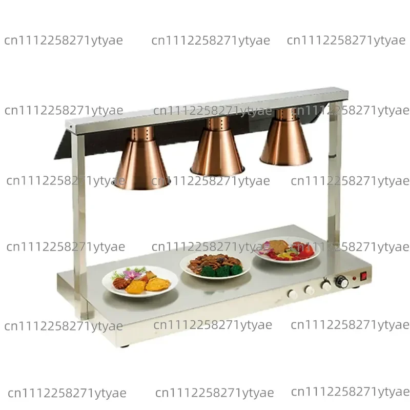 Single head double head heating western food buffet gold silver optional lamp tube insulation hotel tableware food insulation