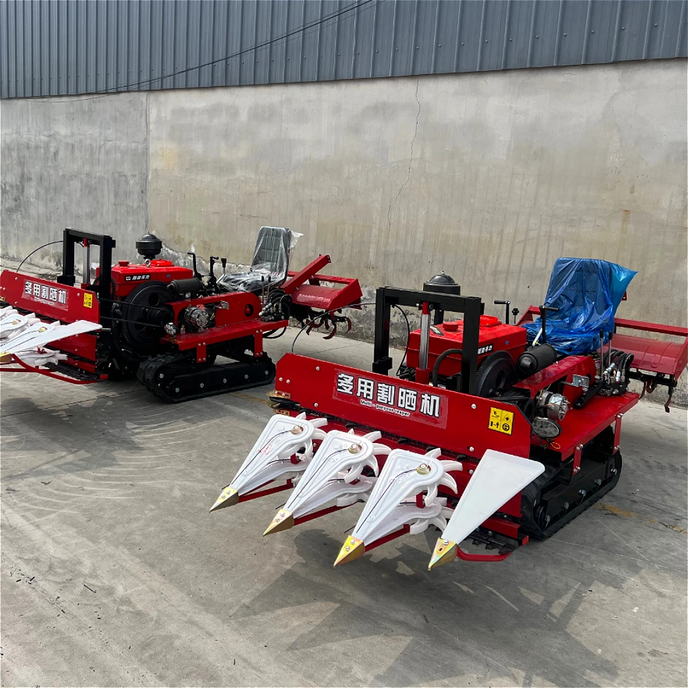 Multi-functional 25hp Tracked Mini Diesel Agricultural Tiller, Orchard Greenhouse Tiller with Lawn Mower