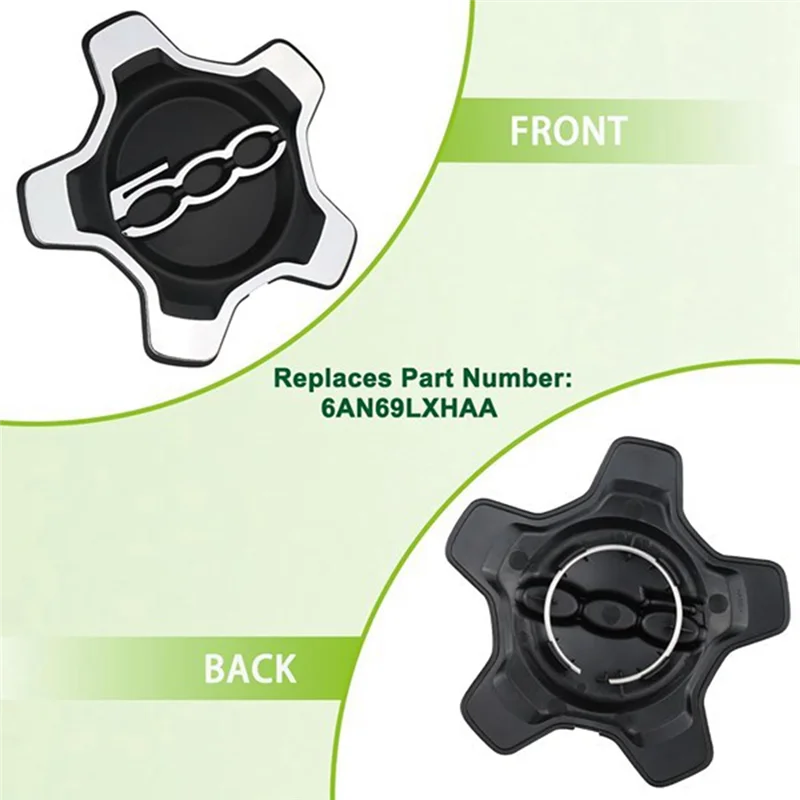 

Car Wheel Center Cap Cover 6AN69LXHAA 735626312 For Fiat 500X 2016-2022 Dust Cover Car Accessories