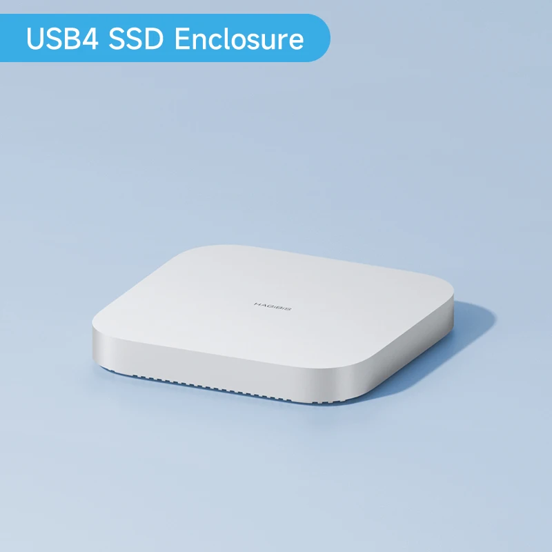 Hagibis USB4-Festplattengehäuse, 40 Gbit/s, M.2 NVMe SSD-Gehäuse für Mac Mini M4/M4 Pro, kompatibel mit Thunderbolt 5/4 externe SSD 3
