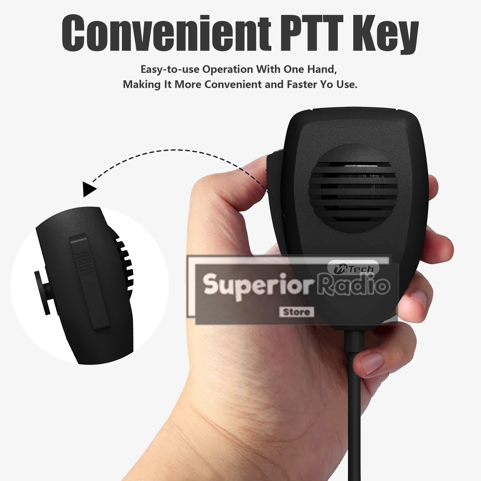 CB-12 Microphone 4 Pin Connector Ham Mic Mobile Radio Speaker Compatible with Models With 4-Pin Screw-on Connecter Cobra 7 ULTRA