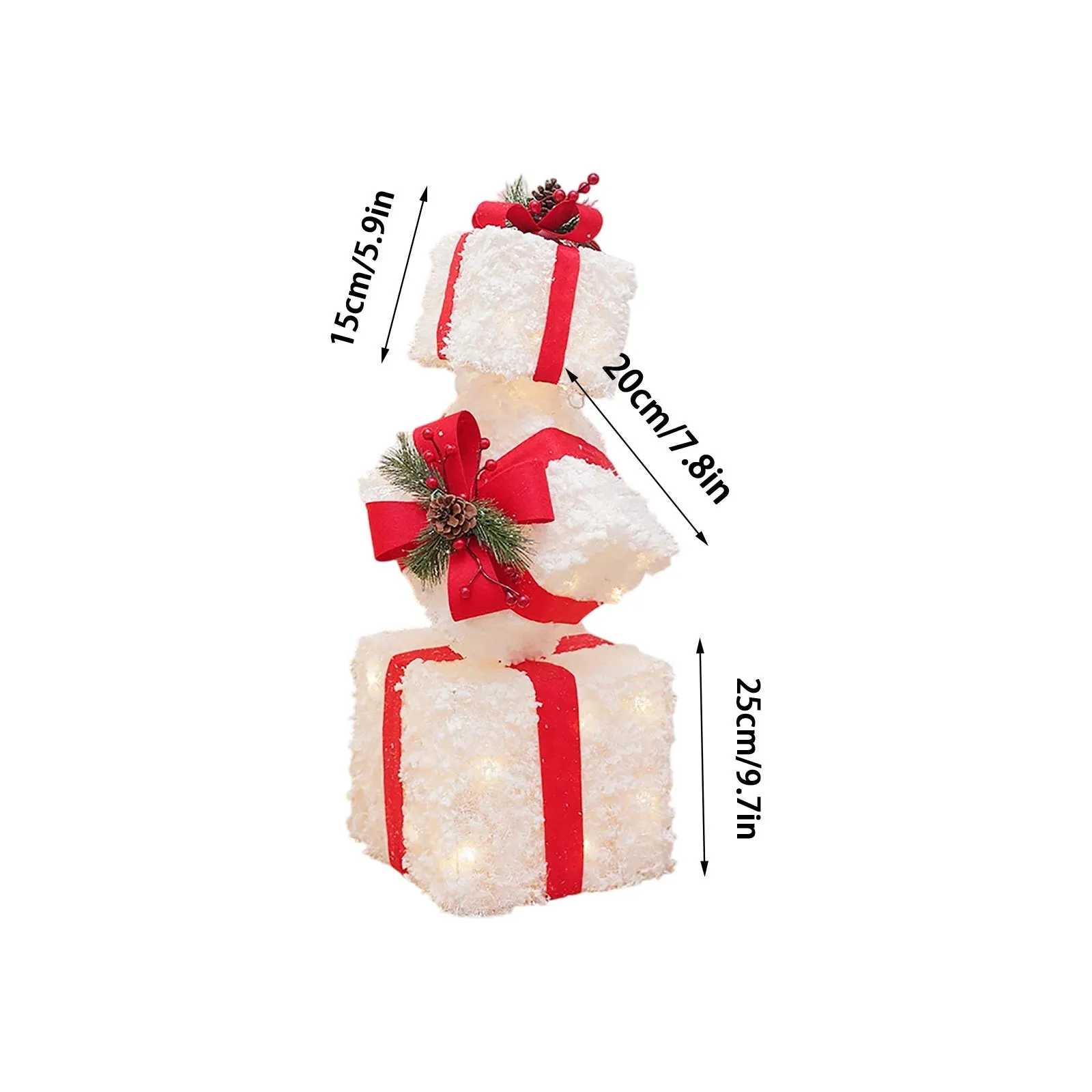 3 قطع/مجموعة مصباح ليلي LED لعيد الميلاد في صندوق هدايا زينة جو عيد الميلاد للفتيات والأطفال هدايا عيد الميلاد المثالية للمهرجانات