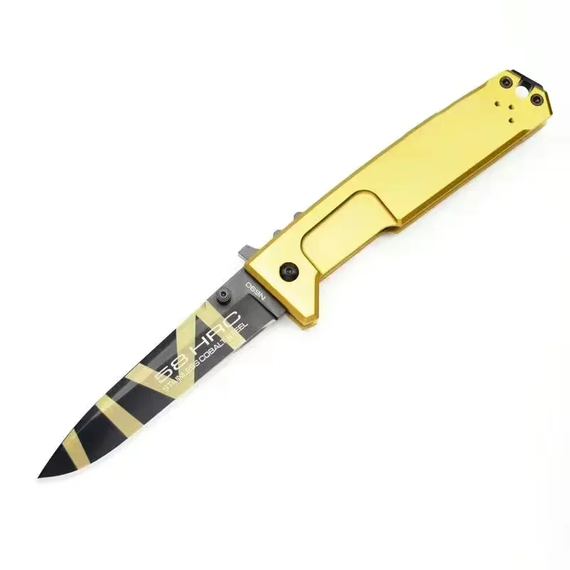 NEMESIS-Goddess folding knife Field hunting knife Portable self-defense knife Emergency rescue tool Sharp slicing knife Fruit