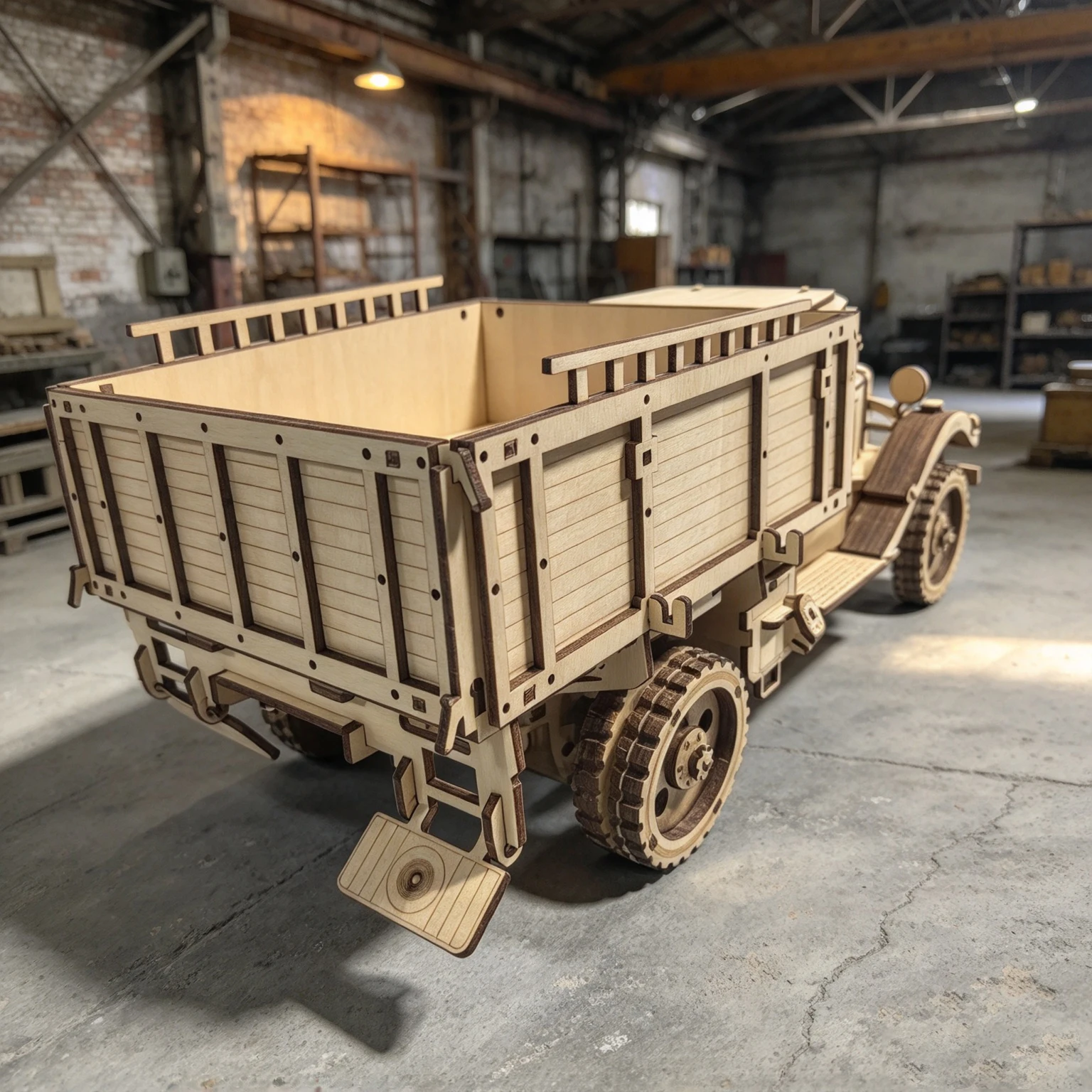 DIY Truck Model 3D Wooden Puzzle Exquisite Desktop Decoration Suitable for Teenagers Aged 14 and Above Parental Bonding Activity