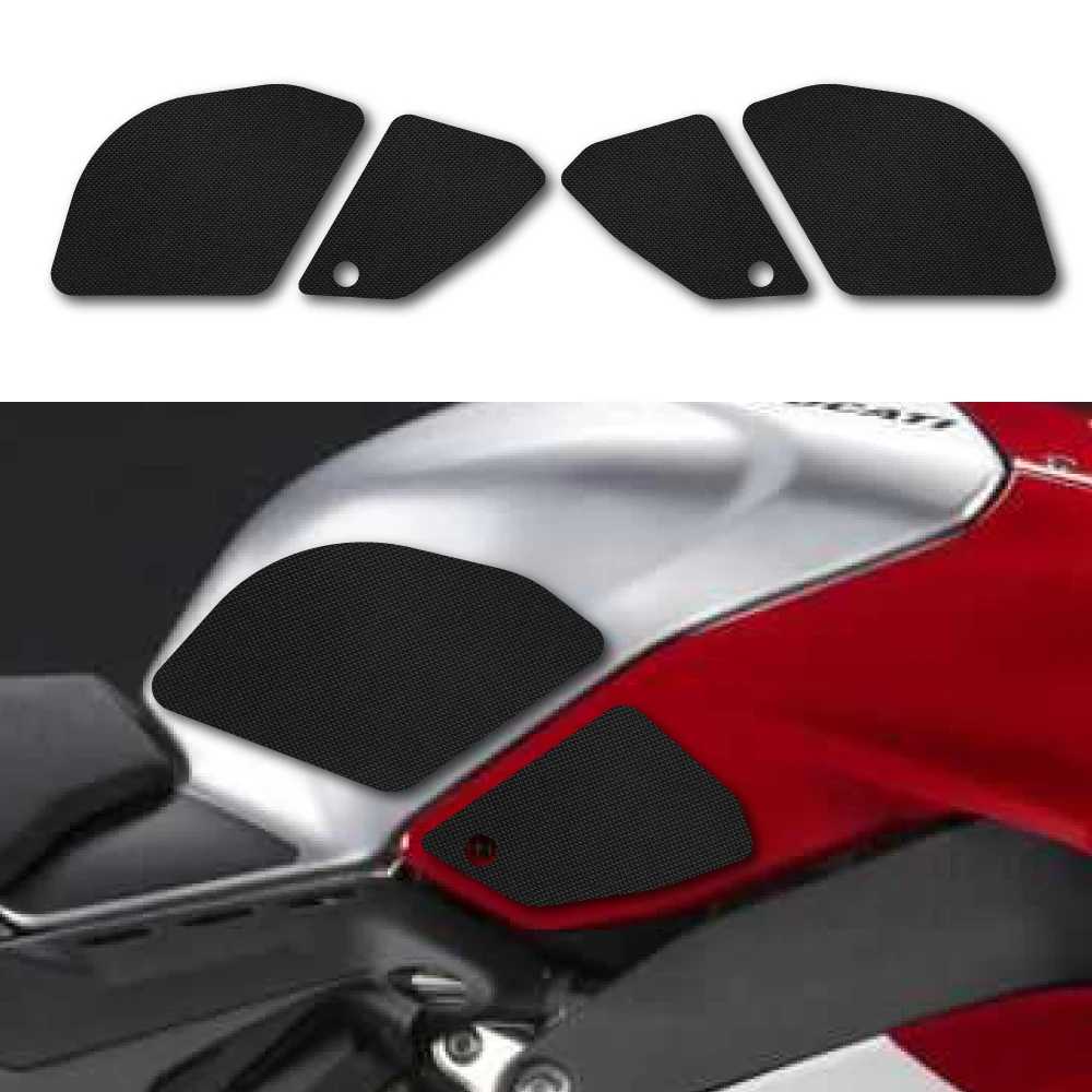 

For DUCATI V4 1100 /S/SP2 2022 2023 Silicone material SIDE PAD GRIP Tank Pads 4 KITS