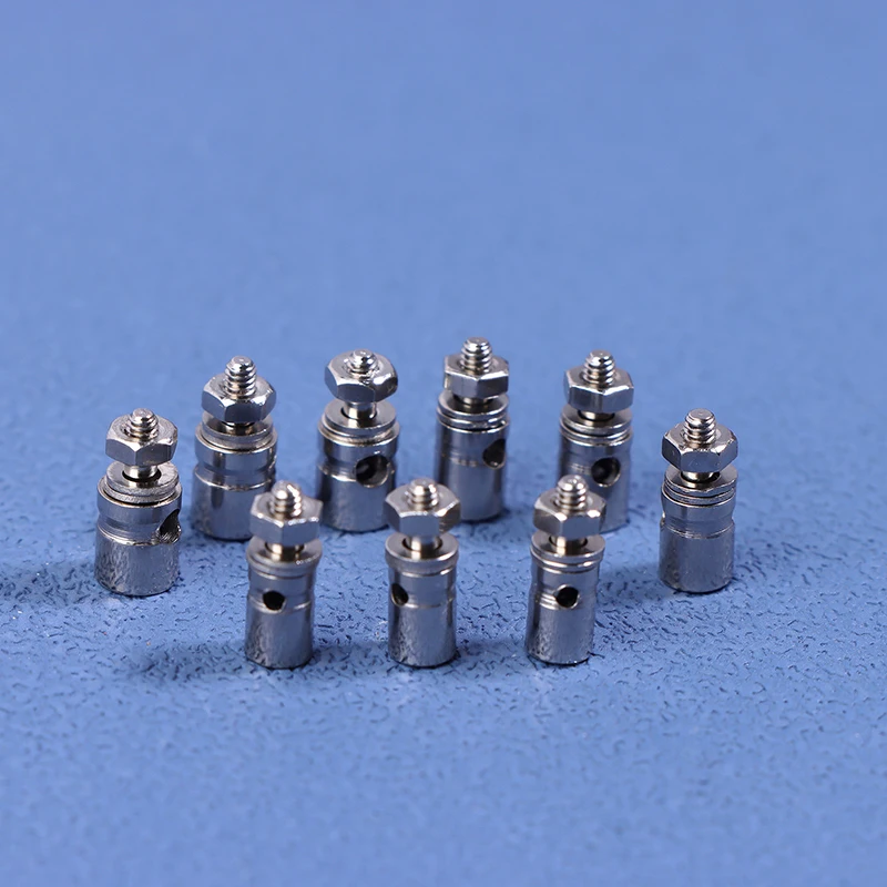 10 szt. Metalowe ograniczniki drążków sterujących do samolotów i łodzi RC, złącza serwomechanizmów z regulowanym średnicą 2,1 mm/1,8 mm/1,2 mm, do helikopterów i łodzi RC