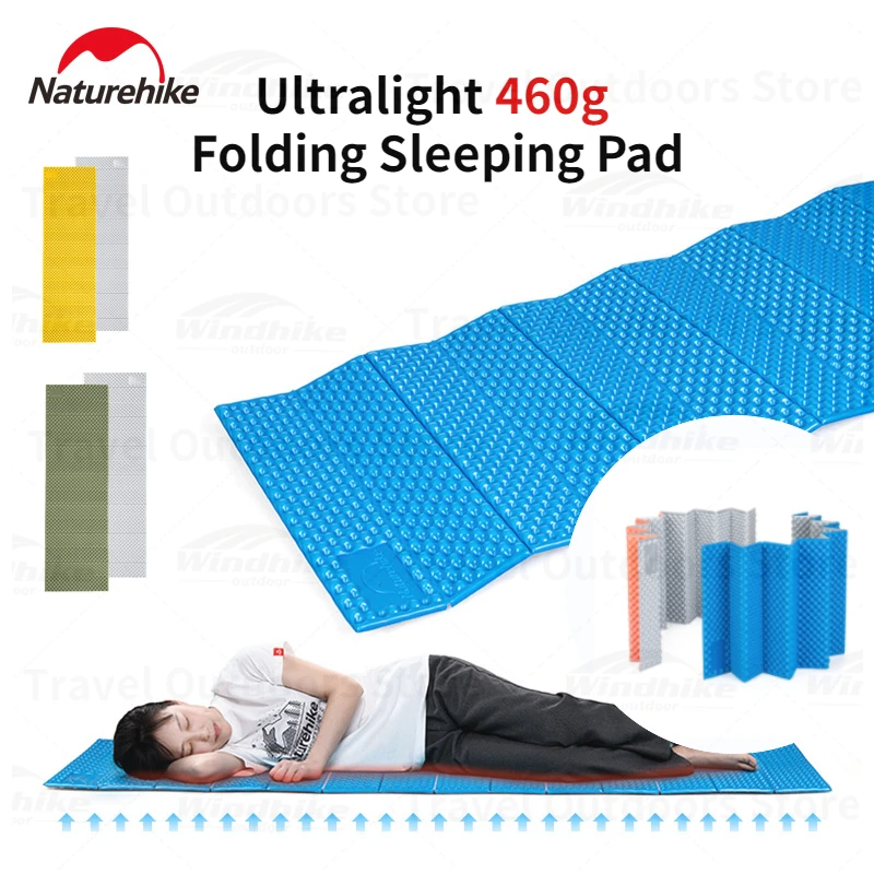 Naturehike 2023 Ultralight 420g Folding Camping Mat Portable Travel Hiking Tent Sleeping Mat 1.8cm moistureproof Pad Outdoor Mat