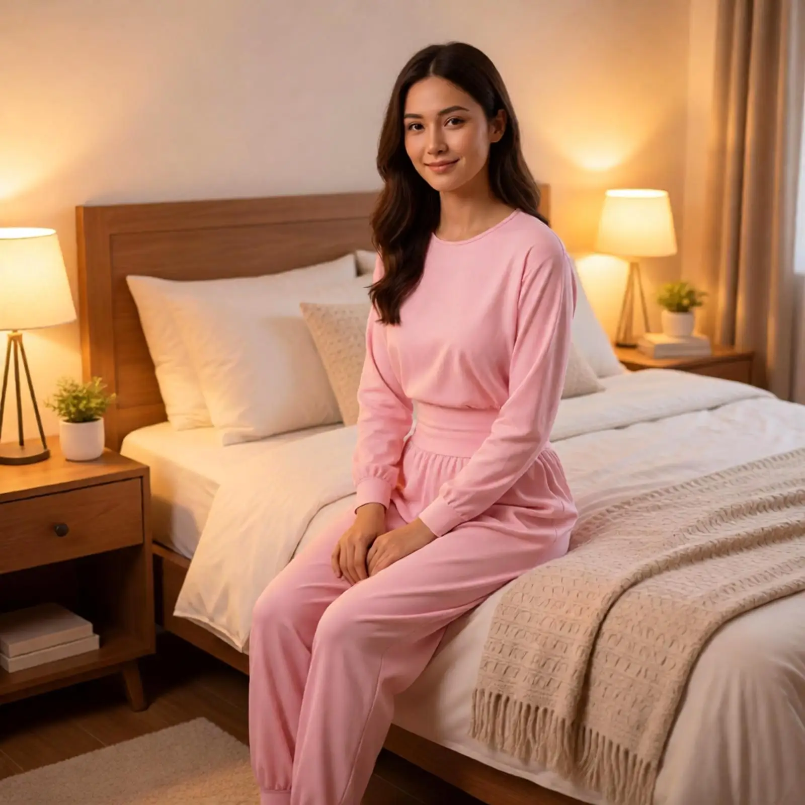 Women Adaptive Jumpsuit Nursing Homewear Baggy Long Sleeve Elastic Waist Bodysuit for Casual Daily Life Special Needs Pajamas