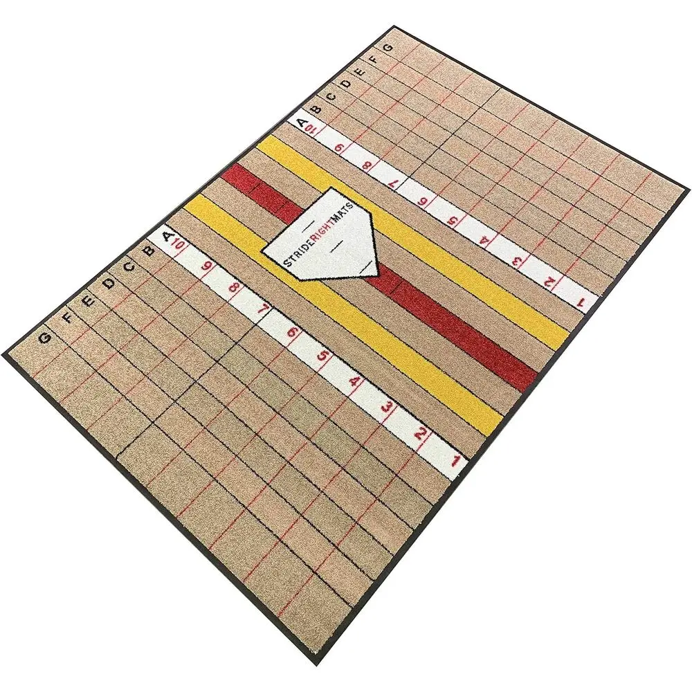 

Тренажер для отработки ударов в бейсболе с двойной позицией стояния для тренировки шага и размаха | Идеально подходит для бейтеров (игрушек-бейтеров) | Коврики Right Stride