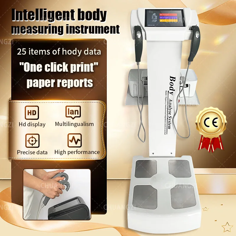 

2025 Professional Intelligent Human Body Fat Scale Element Health Analyzer Machine Printer Body Composition with Result Sheet