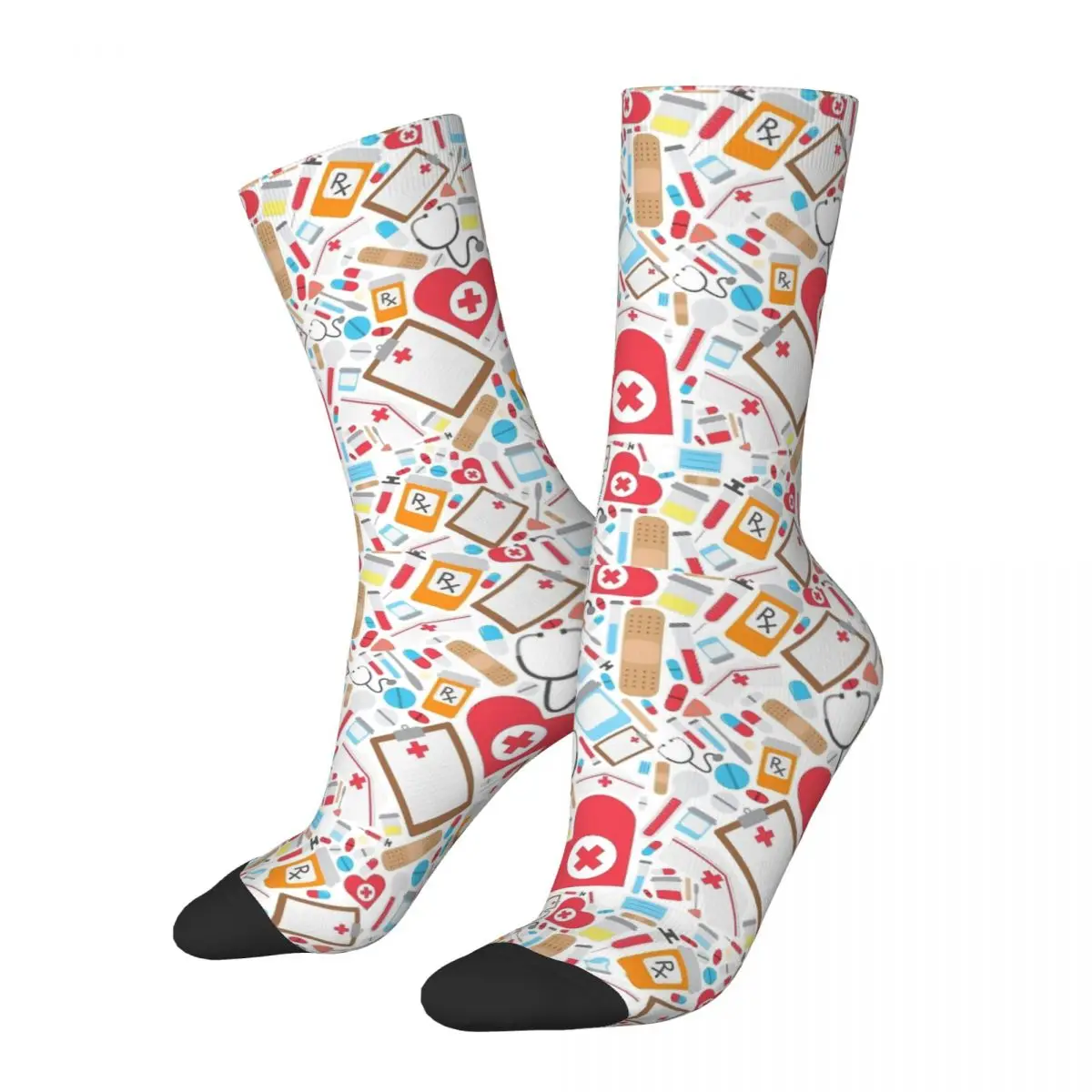 

Nursing Pattern Nurse Tools Socks Men's Women's Funny Happy Socks Crazy Spring Summer Autumn Winter Stockings Gifts