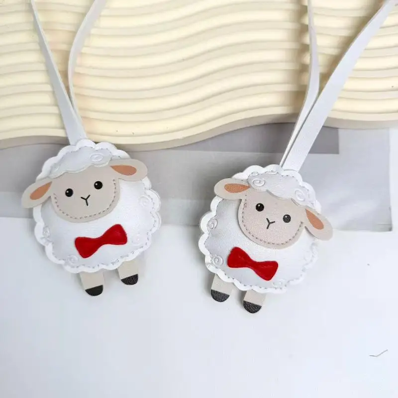Damen Ziegen- und Schaf-Schlüsselanhänger, Taschenanhänger, Schmuck, Tier-Schlüsselring, Taschencharme, Auto-Anhänger, Geschenk – Detail 4